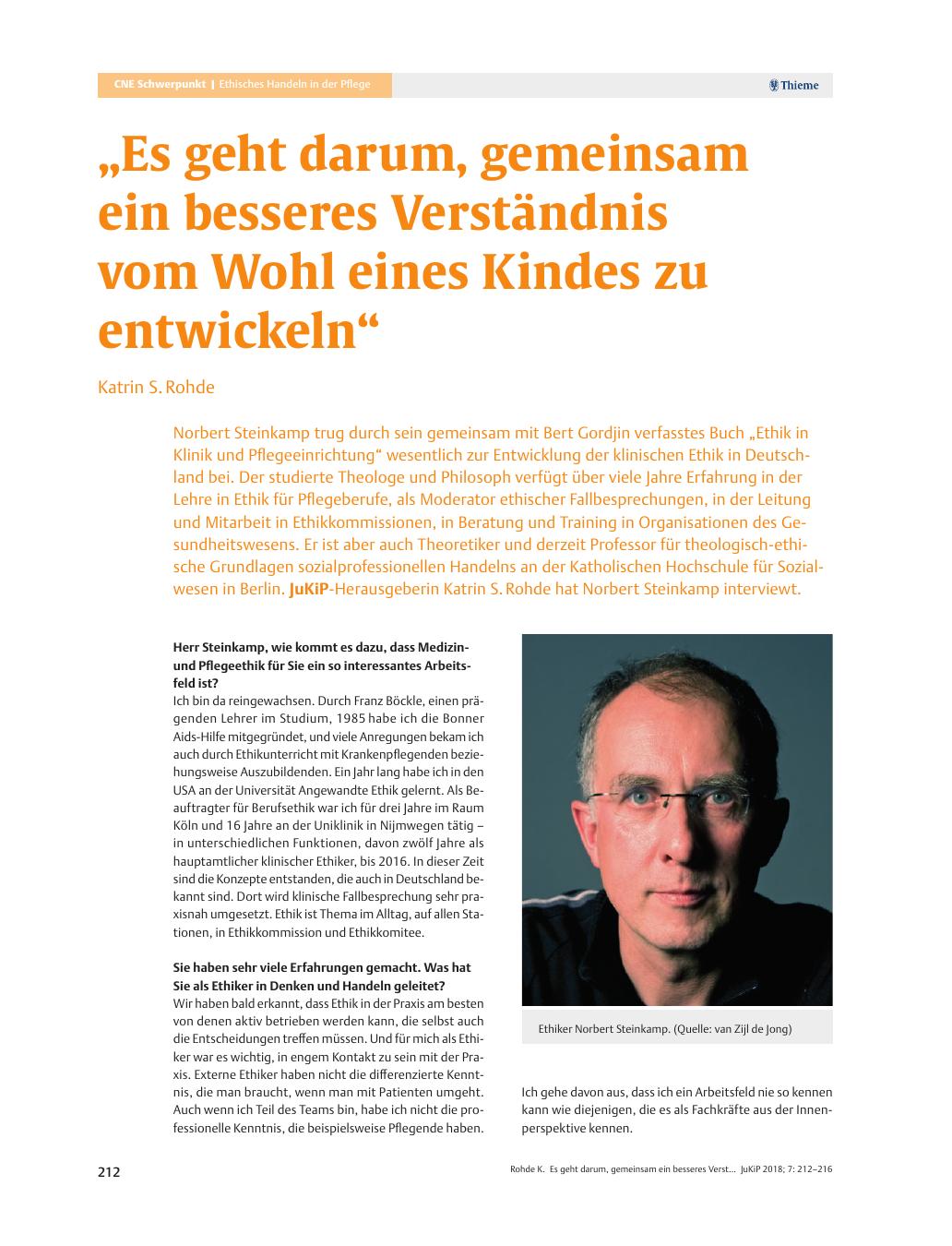 Vorschauseite 1: „Es geht darum, gemeinsam ein besseres Verständnis vom Wohl eines Kindes zu entwickeln“