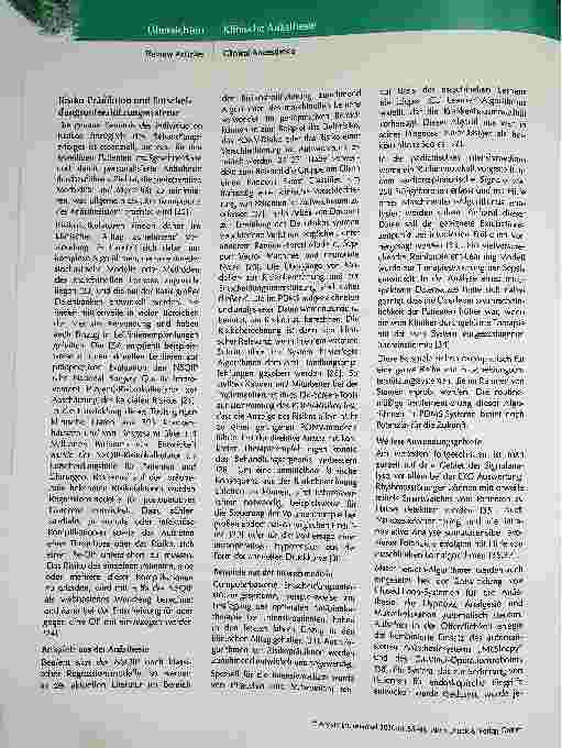 Vorschauseite 6: Die Zukunft hat schon begonnen. Wie maschinelles Lernen Anästhesie und Intensivmedizin prägt.