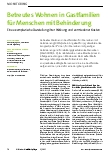 Vorschauseite 1: Betreutes Wohnen in Gastfamilien für Menschen mit Behinderung: Eine exemplarische Darstellung ihrer Wirkung und vermiedener Kosten