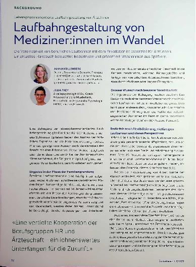 Vorschauseite 1: LaufbahngestaLtung von Medizinerrinnen im Wandel