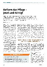 Vorschauseite 1: Reform der Pflege – jetzt und richtig!