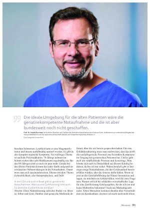 Vorschauseite 2: Geriatrie in Notaufnahmen „Es fehlen Anreize“