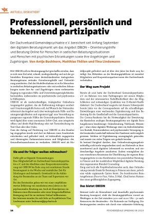 Vorschauseite 1: Professionell, persönlich und bekennend partizipativ