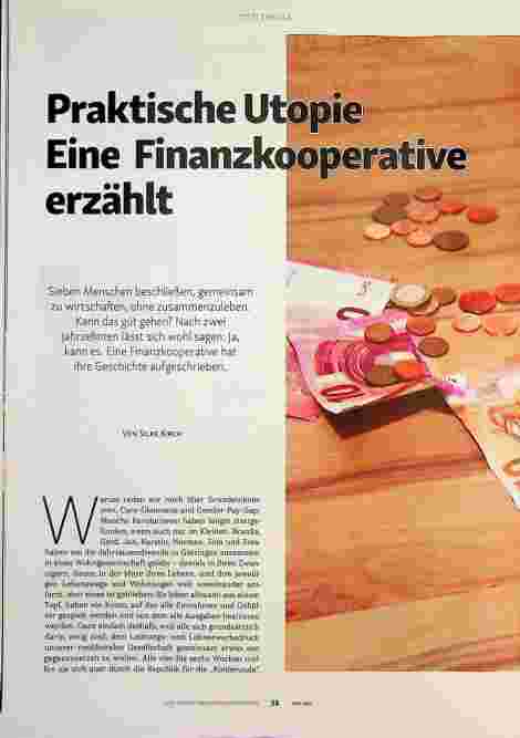 Vorschauseite 1: Praktische Utopie. Eine Finanzkooperative erzählt.