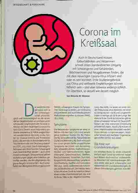 Vorschauseite 1: Corona im Kreißsaal
