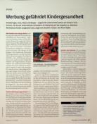 Vorschauseite 1: Werbung gefährdet Kindergesundheit