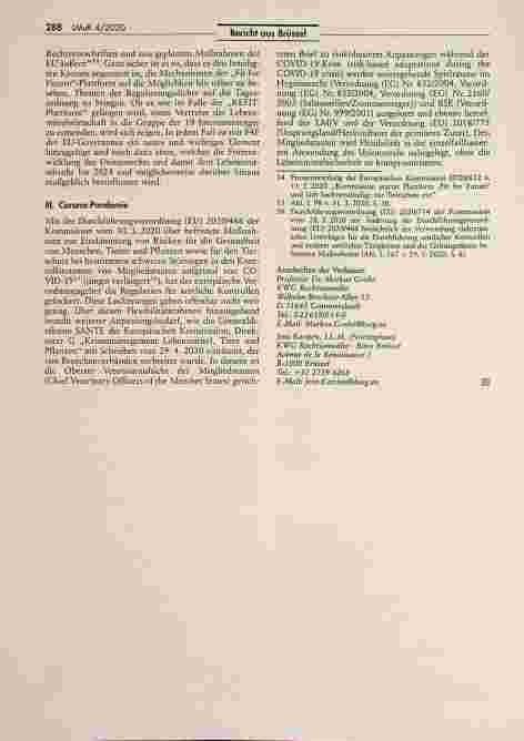 Vorschauseite 4: I. „Farm to Fork" (F2F)