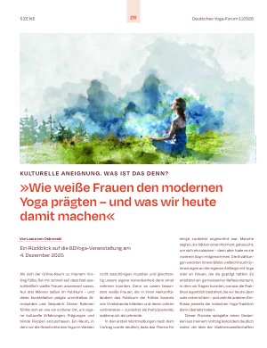 Vorschauseite 1: »Wie weiße Frauen den modernen Yoga prägten – und was wir heute damit machen«