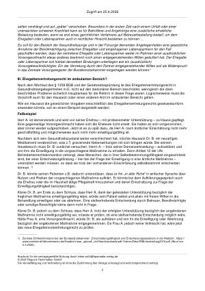 Vorschauseite 2: Ist das Ehegattenvertretungsrecht auch in der hausärztlichen Praxis anwendbar?