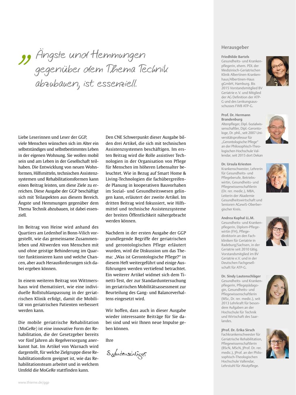 Vorschauseite 1: Editorial
