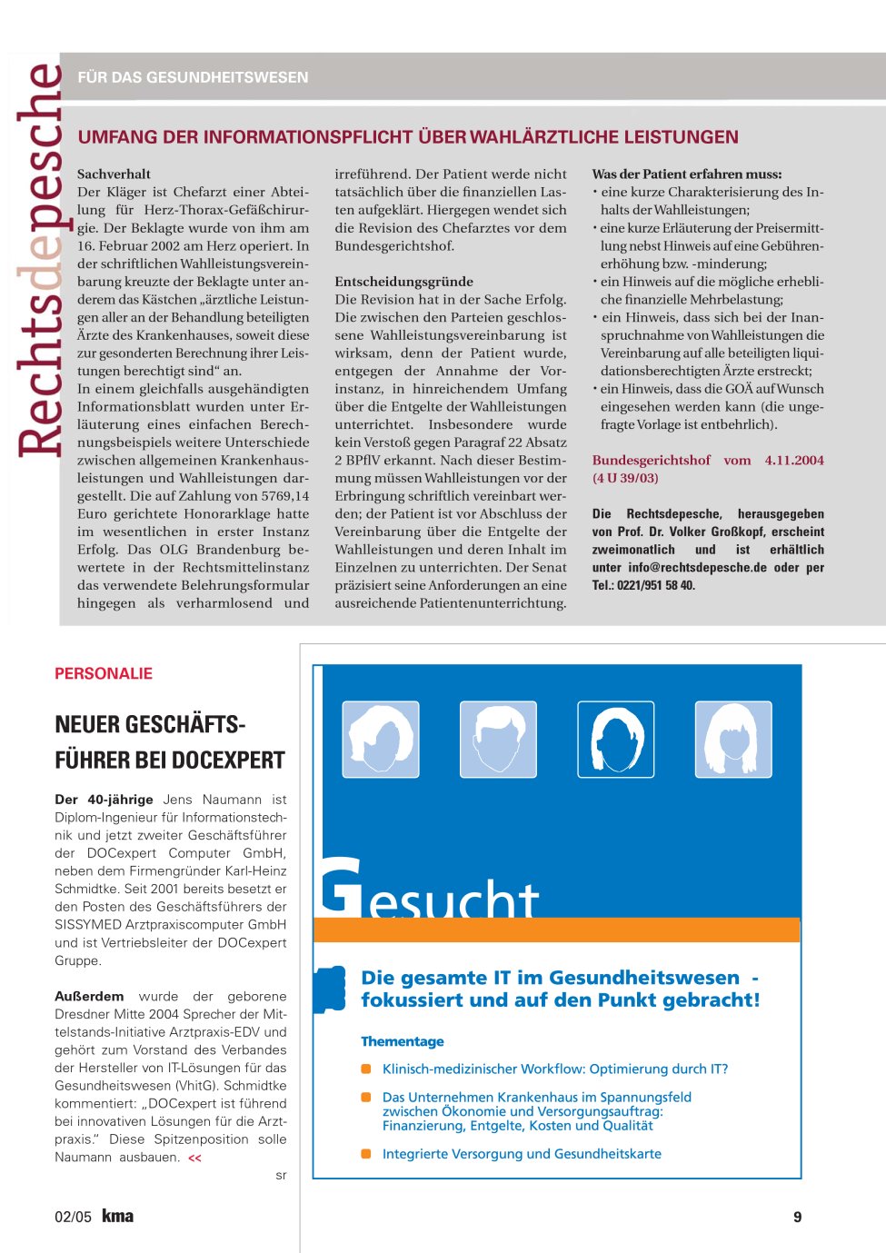 Vorschauseite 1: Neuer Geschäftsführer bei docexpert