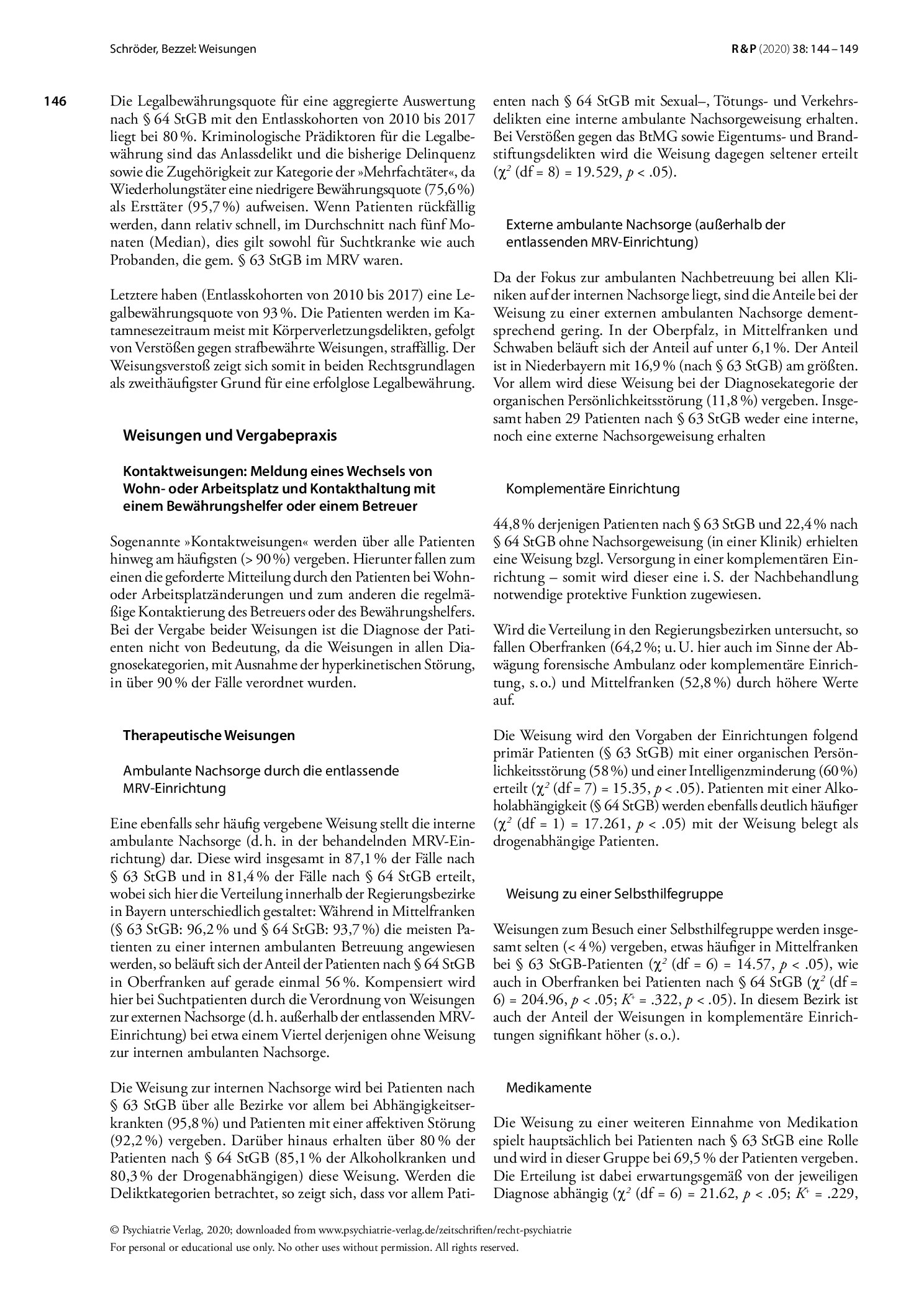 Vorschauseite 3: Weisungen: Wem wird welche Weisung erteilt? Kriminologische und klinische Faktoren der Weisungsvergabe bei bedingter Entlassung aus dem bayerischen Maßregelvollzug