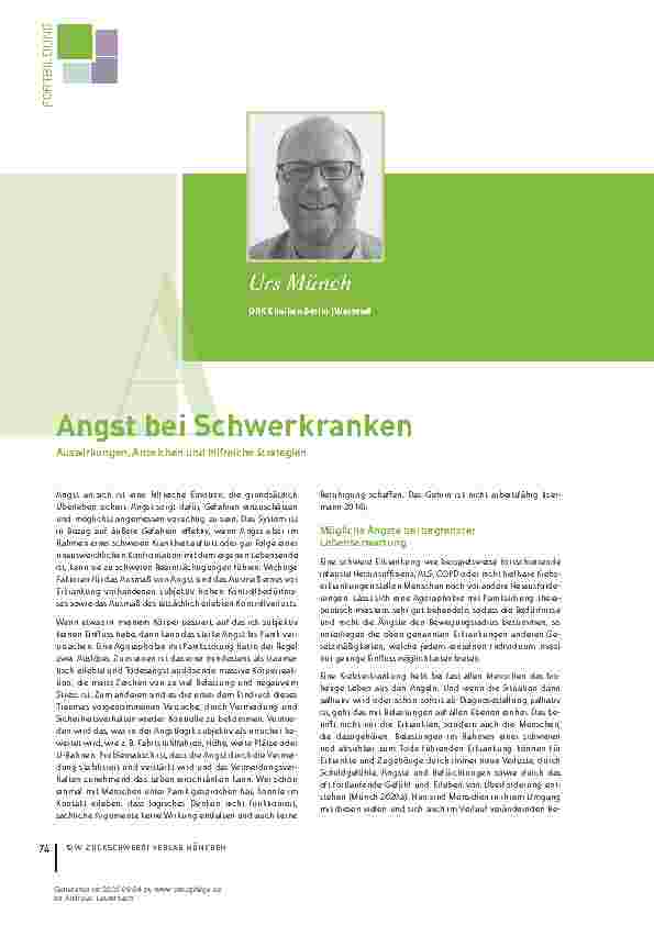 Vorschauseite 1: Angst bei Schwerkranken: Auswirkungen, Anzeichen und hilfreiche Strategien