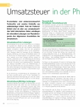 Vorschauseite 1: Umsatzsteuer in der Physiotherapie - ein Überblick
