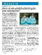 Vorschauseite 1: "Wenn es mir wirklich schlecht geht, umarmen sie mich."