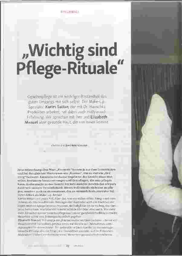 Vorschauseite 1: "Wichtig sind Pflege-Rituale."