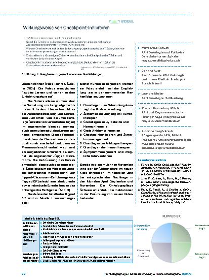 Vorschauseite 2: Einführungskurs für Pflegende in das Fachgebiet Onkologie