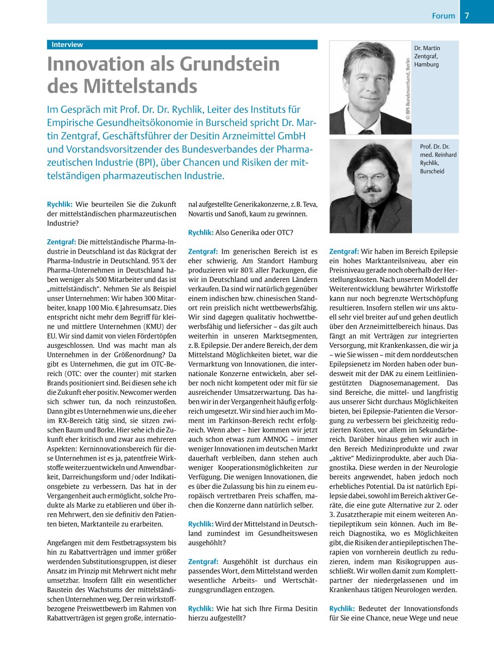 Vorschauseite 1: Interview ? Innovation als Grundstein des Mittelstands