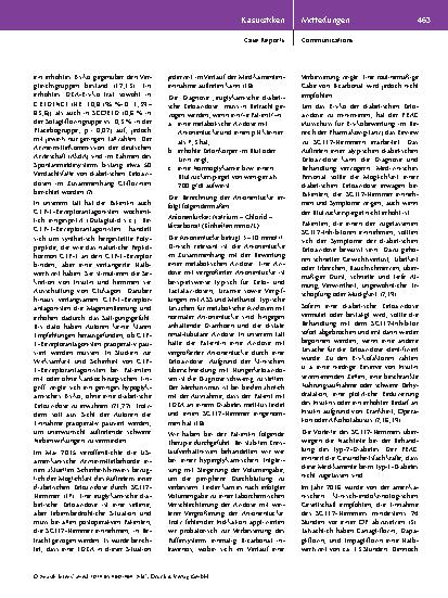 Vorschauseite 4: Die euglykämische diabetische Ketoazidose (EDKA): Eine seltene, aber potenziell lebensbedrohliche Nebenwirkung durch SGLT2-Hemmer.