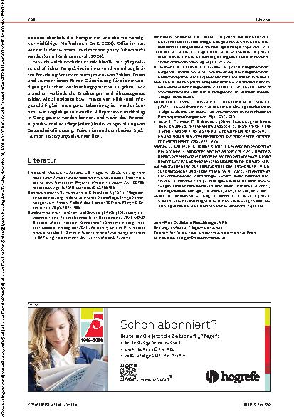 Vorschauseite 2: Über die Macht der Zahlen in der Pflegepersonaldebatte