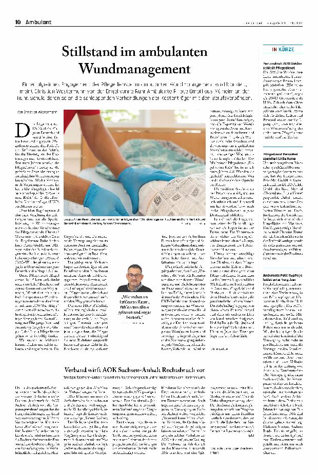 Vorschauseite 1: Stillstand im ambulanten Wundmanagement
