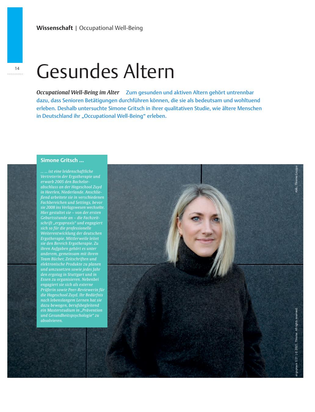 Vorschauseite 1: Gesundes Altern? Occupational Well-Being im Alter