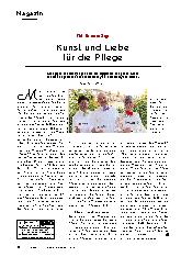 Vorschauseite 1: Kunst und Liebe für die Pflege