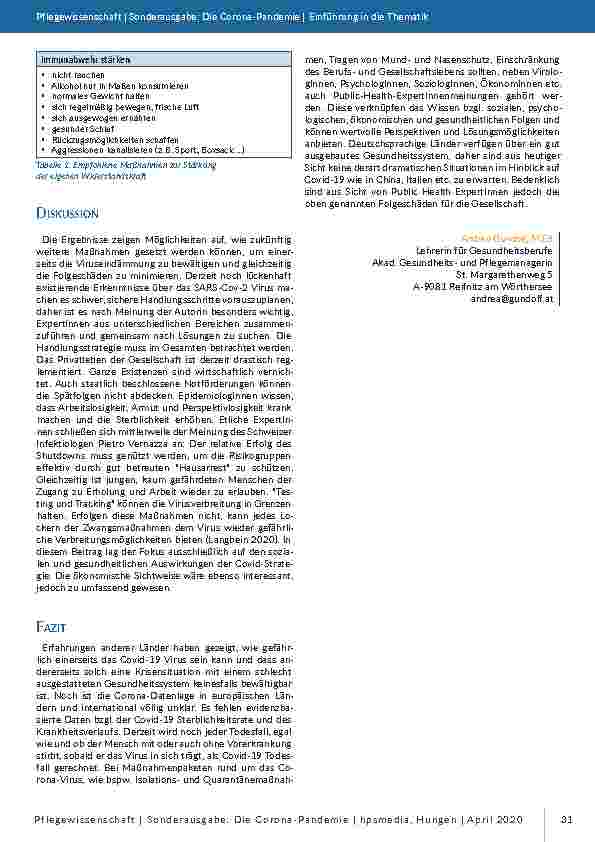 Vorschauseite 5: Die Covid-19-Strategie – gesundheitliche und soziale Auswirkungen