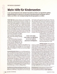 Vorschauseite 1: Mehr Hilfe für Kinderseelen