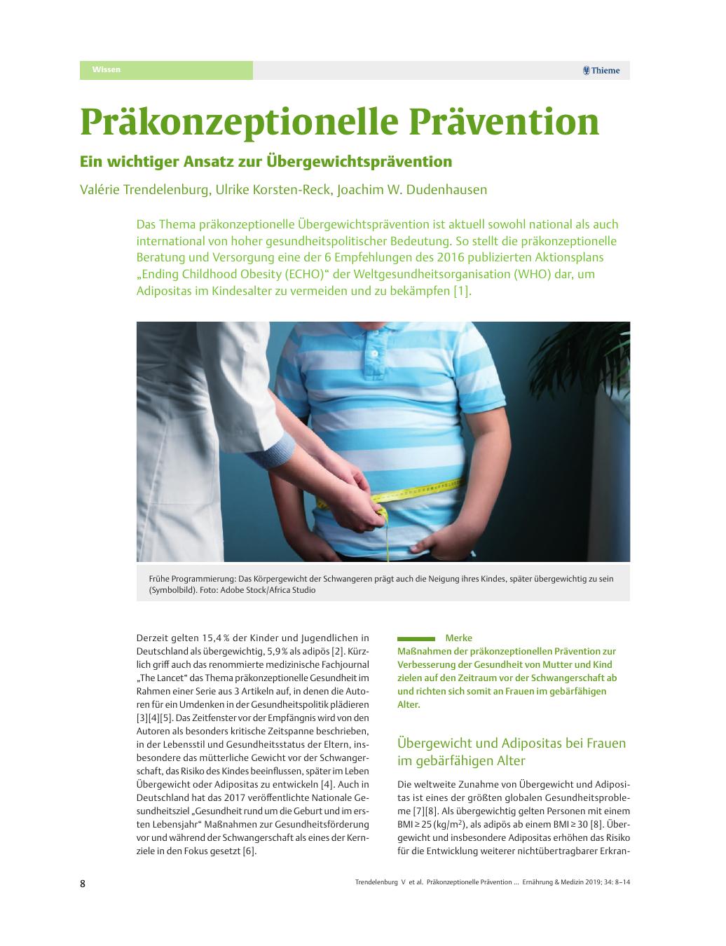 Vorschauseite 1: Präkonzeptionelle Prävention