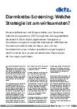 Vorschauseite 1: Darmkrebs-Screening: Welche Strategie ist am wirksamsten?