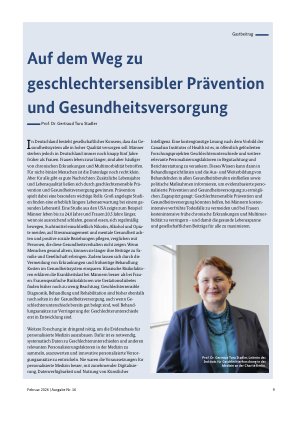 Vorschauseite 1: Auf dem Weg zu geschlechtersensibler Prävention und Gesundheitsversorgung