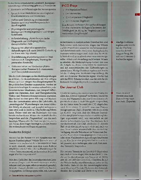 Vorschauseite 2: Reform erwünscht: Evidenzbasierte Praxis in der Physiotherapieausbildung am Beispiel des Journalclubs