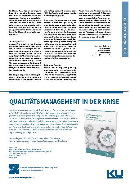 Vorschauseite 4: Patientenzentrierung und Outcome in einem Befragungsinstrument
