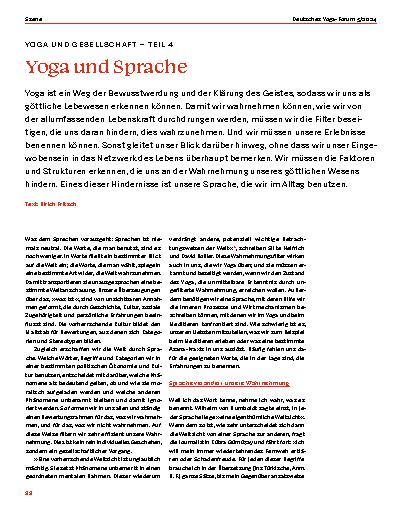 Vorschauseite 1: Yoga und Sprache Teil 4