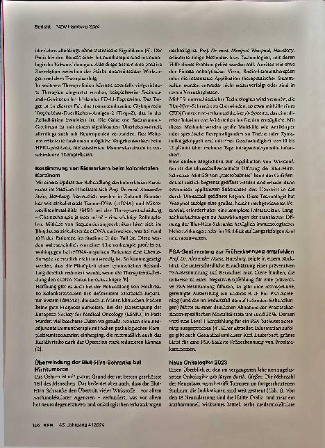 Vorschauseite 2: NZZ Hamburg 2024 Pharmazeutisch-onkologischer Fachkongress