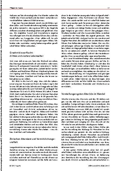 Vorschauseite 3: Altersbilder früher und heute: Alterspessimismus und Gegenentwürfe
