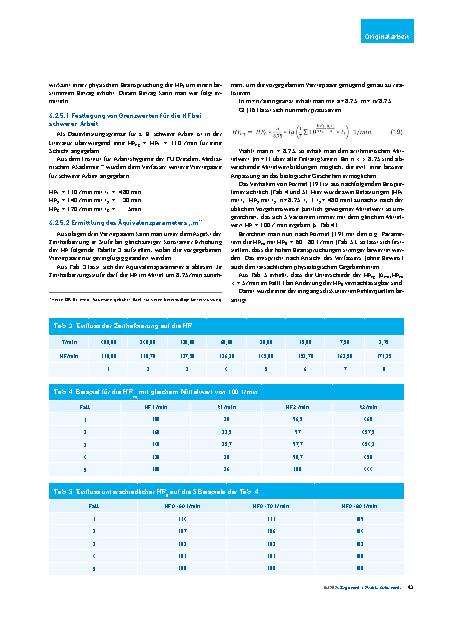 Vorschauseite 6: Eine Methode zur biologisch angepassten Beurteilung der Herzfrequenz unter Arbeitsbelastung.