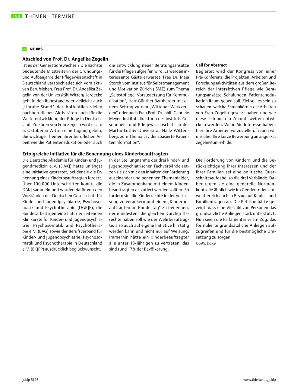 Vorschauseite 1: Themen · Termine