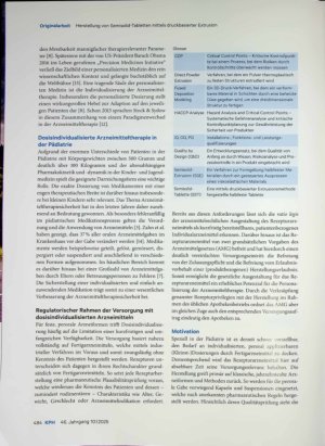 Vorschauseite 2: Herstellung von Semisolid-Tabletten mittels druck basierter Extrusion