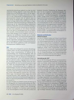 Vorschauseite 3: Herstellung von Semisolid-Tabletten mittels druck basierter Extrusion