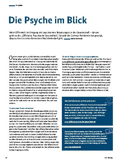 Vorschauseite 1: Die Psyche im Blick