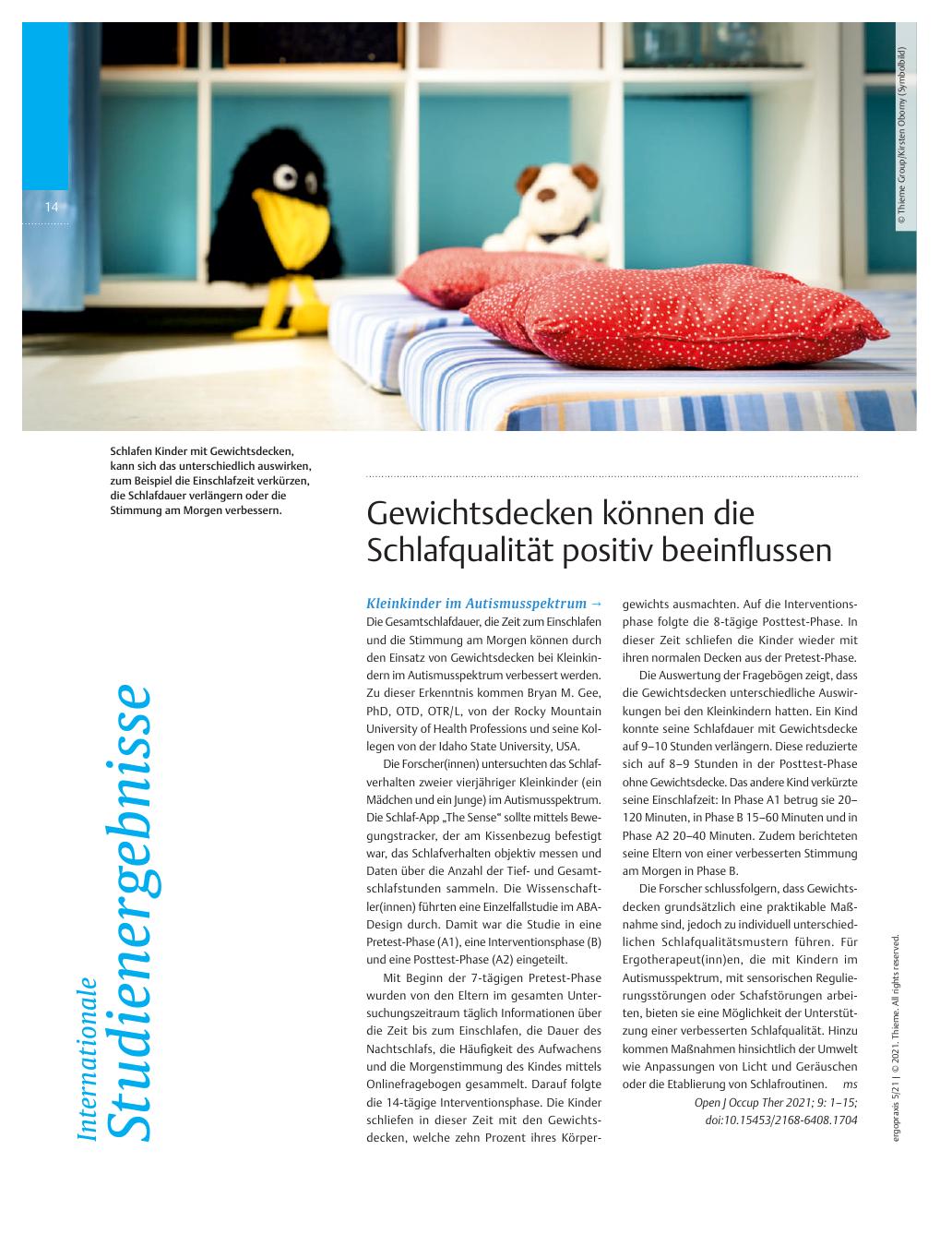 Vorschauseite 1: Internationale Studienergebnisse