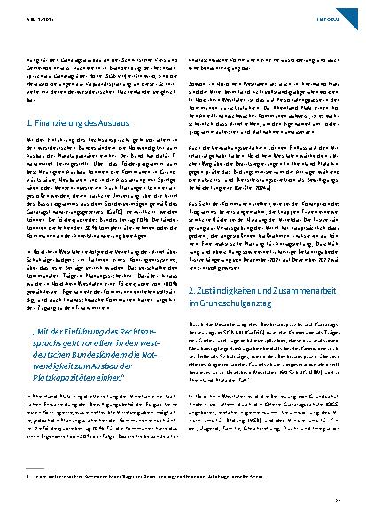 Vorschauseite 2: Der Rechtsanspruch auf ganztägige Förderung und Betreuung von Grundschulkindern