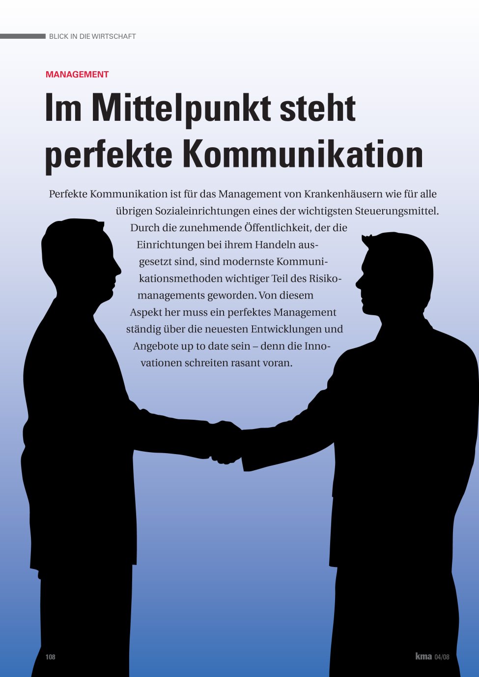 Vorschauseite 1: Im Mittelpunkt steht perfekte Kommunikation