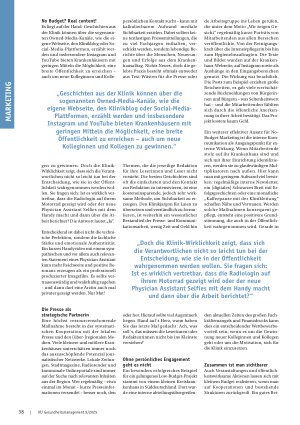 Vorschauseite 2: Low Budget, no Budget! Das Klinikmarketing vor dem Aus? Marketing funktioniert auch ohne große Budgets. Wenn man will.