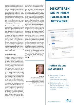 Vorschauseite 3: Low Budget, no Budget! Das Klinikmarketing vor dem Aus? Marketing funktioniert auch ohne große Budgets. Wenn man will.