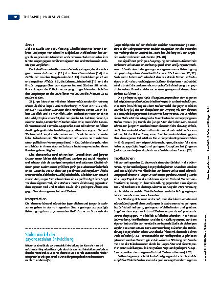Vorschauseite 3: Jung, lebensverkürzend erkrankt und zufrieden?