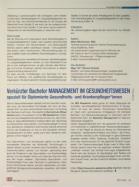 Vorschauseite 1: Verkürzter Bachelor MANAGEMENT IM GESUNDHEITSWESEN speziell für Diplomierte Gesundheitsund Krankenpflegerinnen