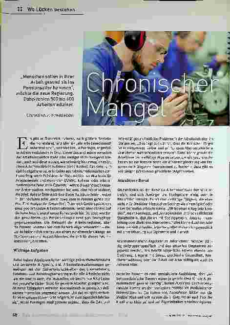 Vorschauseite 1: Corrected: Chronischer Mangel